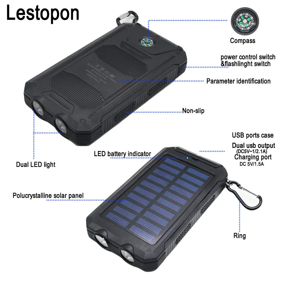 Solar Power Bank With 20000Mah